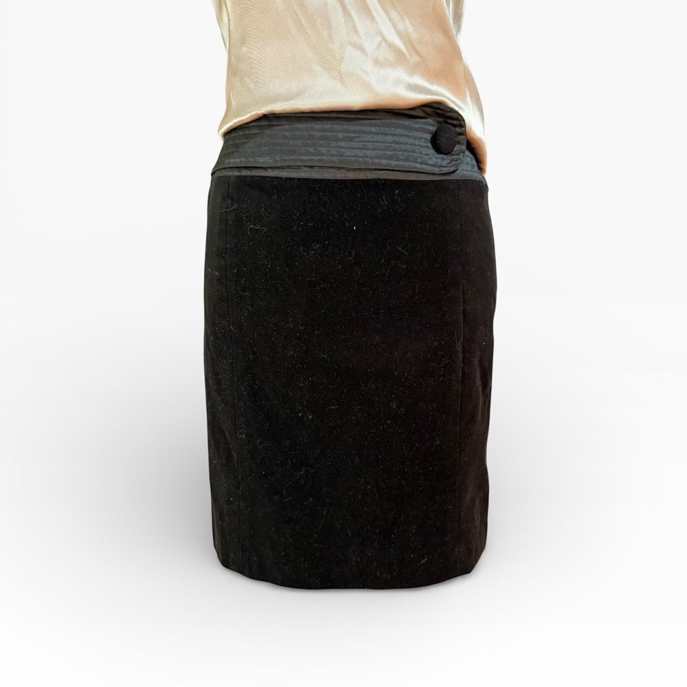 Behnaz Sarafpour for Target Black Velvet Skirt With Satin Tuxedo Waist Glam S/5